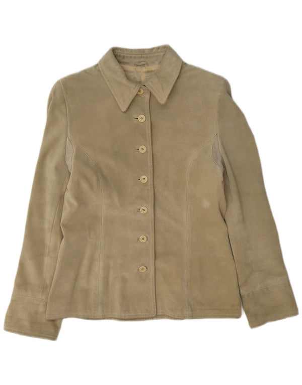 Conbipel Womens Natural Wear Overshirt Wildlederhemd UK 10 Small Khaki