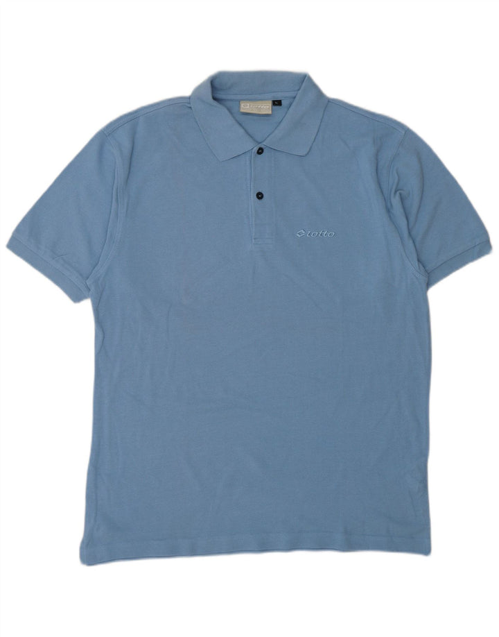 LOTTO Herren-Poloshirt, groß, blaue Baumwolle