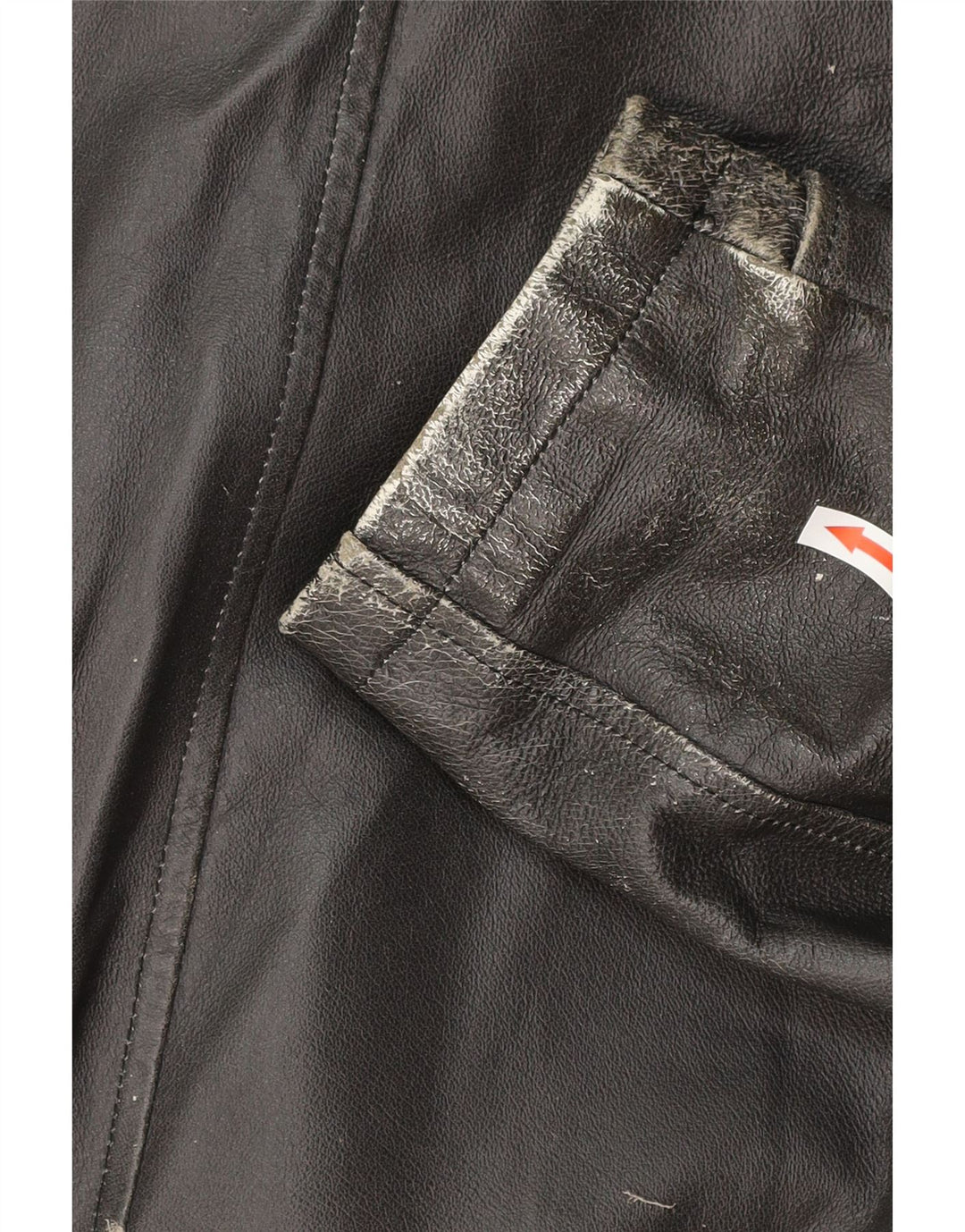 Vintage Herren Militärlederjacke IT 54 2XL Schwarzes Leder