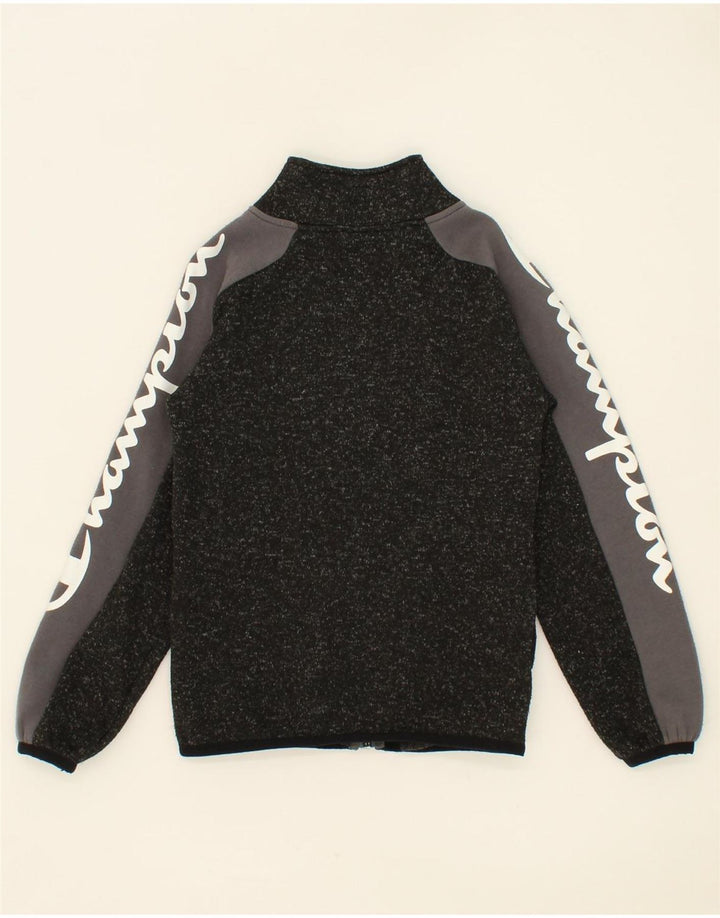 CHAMPION Boys Graphic Tracksuit Top Jacket 9-10 Years  Grey Colourblock Vintage Champion and Second-Hand Champion from Messina Hembry 