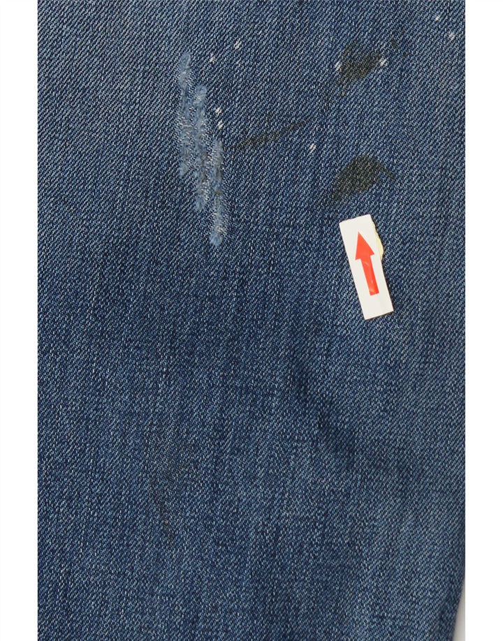 Diesel Herren Distressed Straight Jeans W34 L34 Blaue Baumwolle