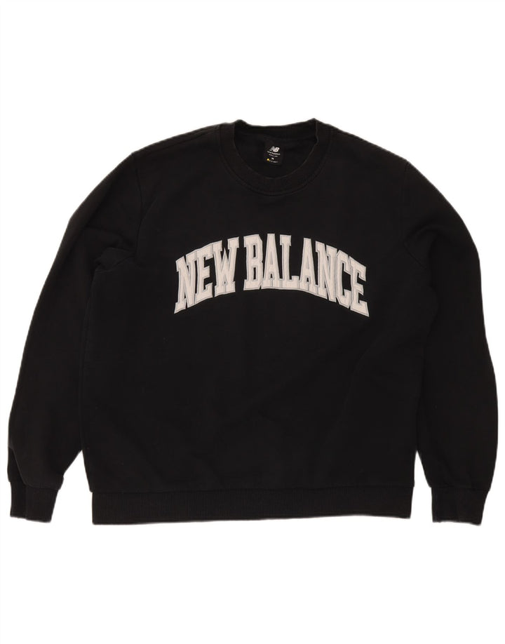New Balance Herren-Sweatshirt mit Grafik, mittelschwarze Baumwolle