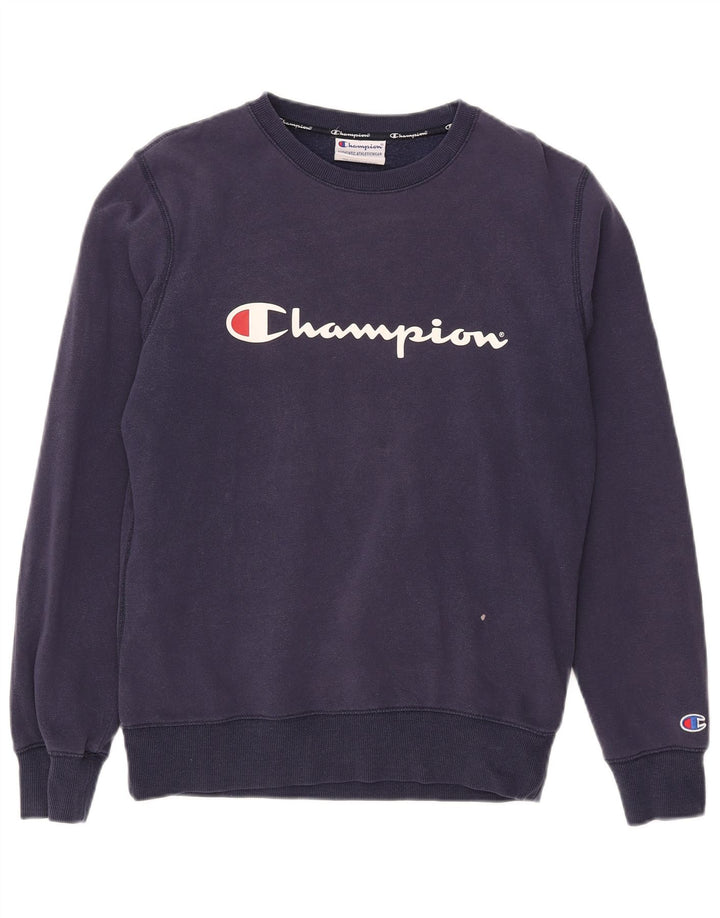 Champion Herren-Sweatshirt mit Grafik, Größe S, marineblau, Baumwolle