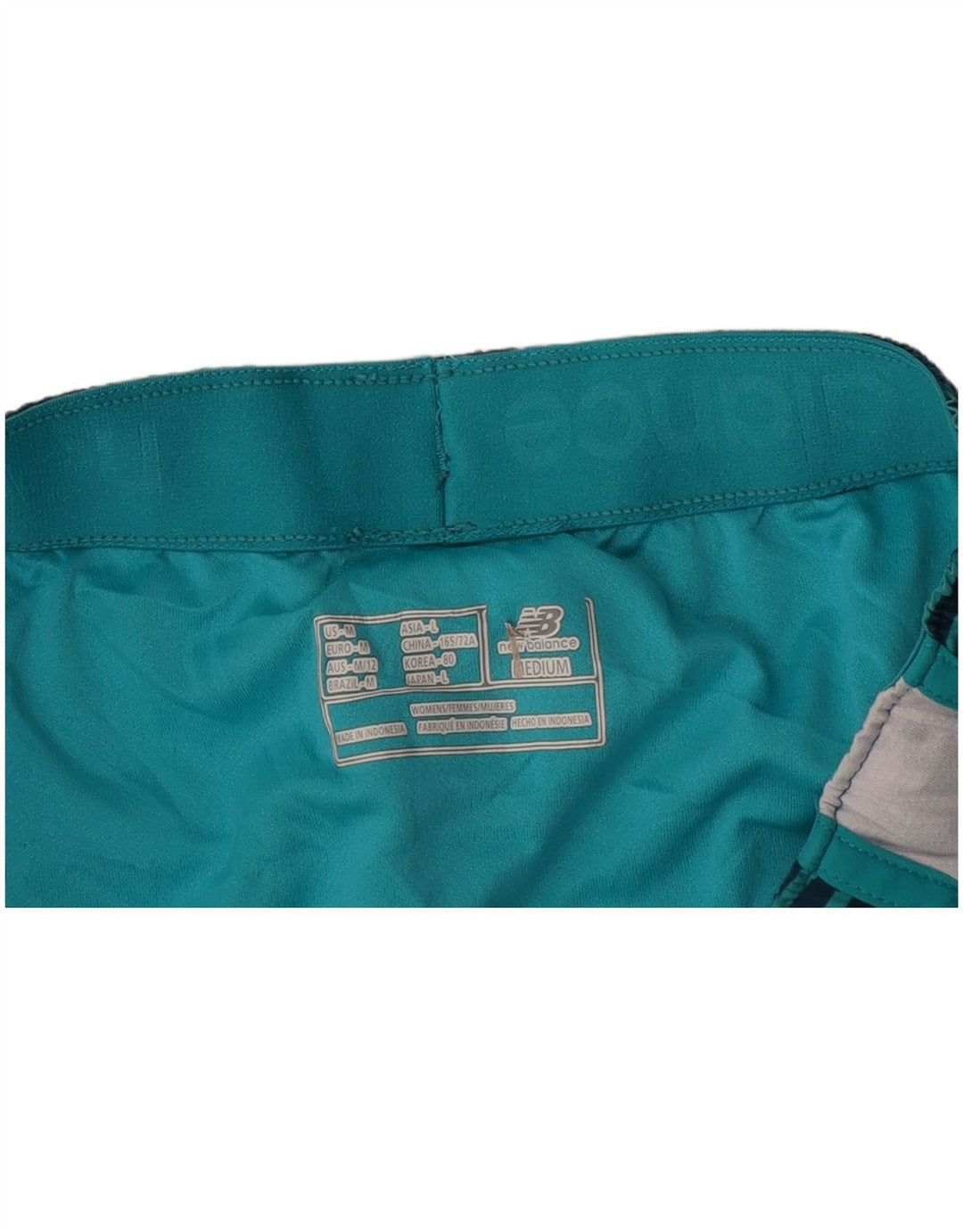 NEW BALANCE Damen Sportshorts UK 14 Mittel Marineblau gestreift