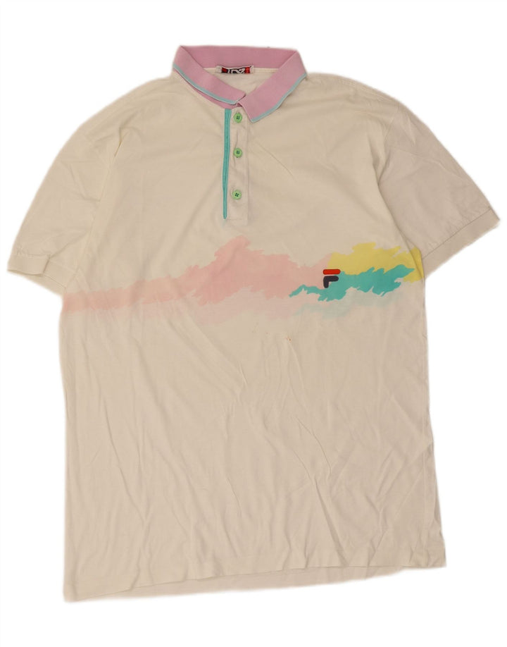 Fila Herren Poloshirt IT 54 XL Weiß Batik