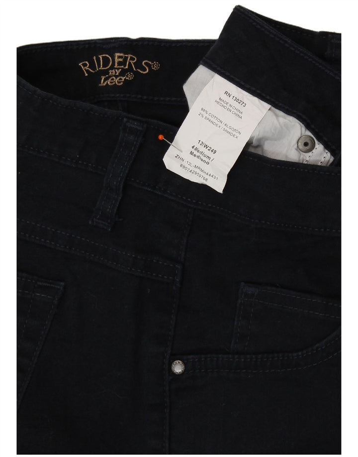 LEE Damen Riders Capri Jeans US 4 Small W27 L18 Marineblaue Baumwolle