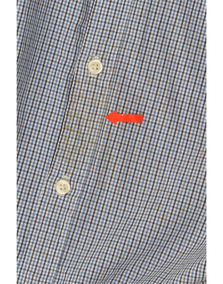 Gap Herrenhemd XL, blau kariert, Baumwolle