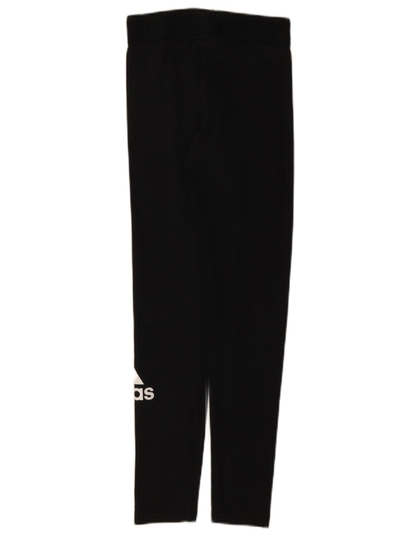 Adidas Damen Graphic Leggings UK 4/6 XS Schwarz Baumwolle