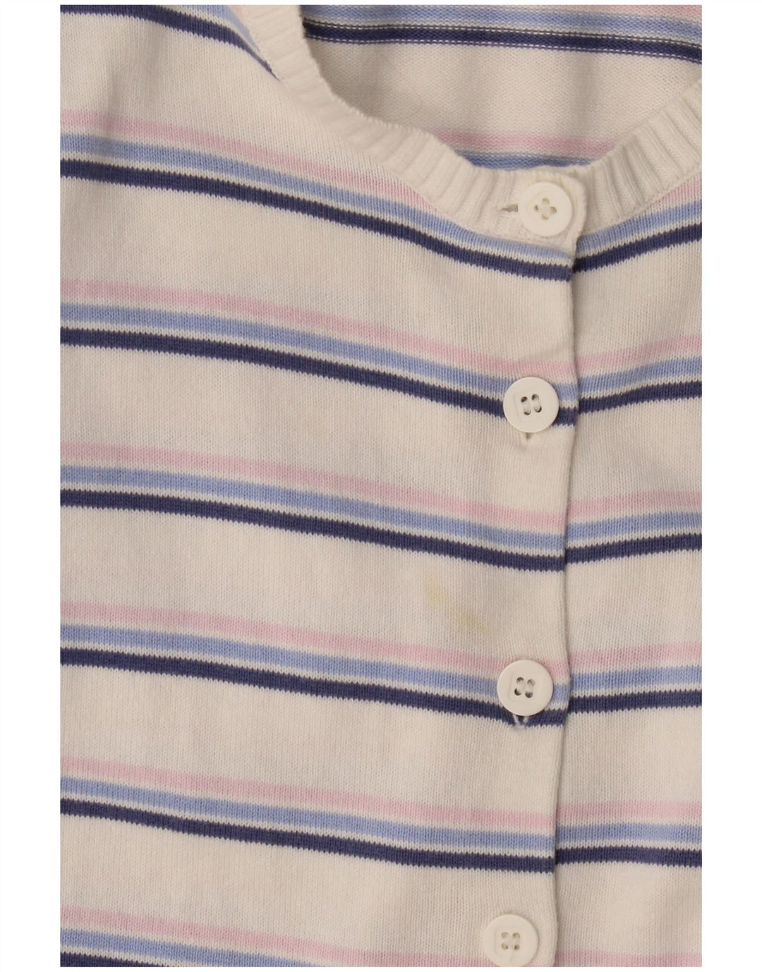 Marks & Spencer Damen-Cardigan-Pullover UK 16 Large Weiß gestreift