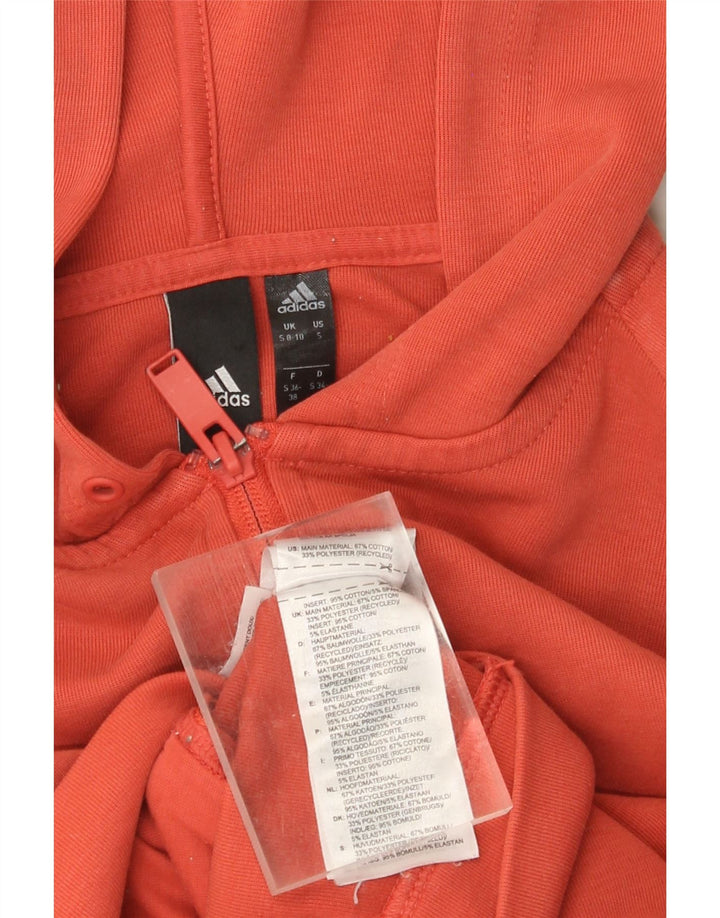 ADIDAS Damen Istanbul Übergroßer Kapuzenpullover mit Reißverschluss, UK 8/10, Größe S, Orange