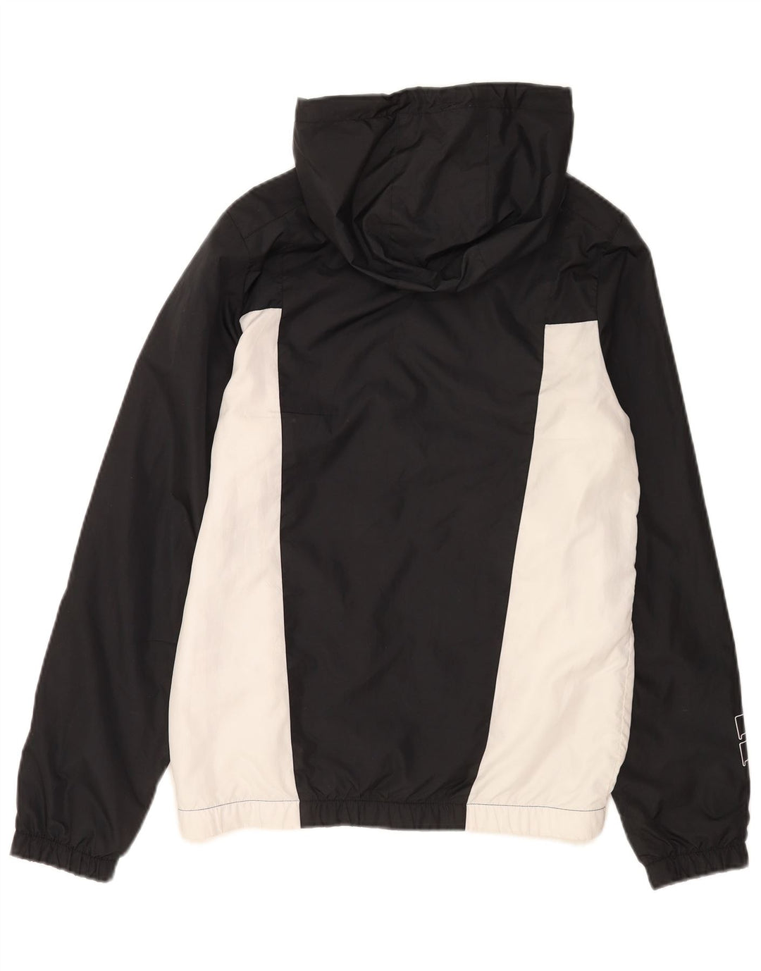 Ellesse Herren-Trainingsanzug mit grafischer Kapuze, Jacke, Größe S, Schwarz, Farbblock