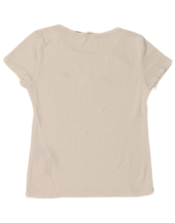 LEVI'S Damen T-Shirt Top UK 12 Mittelweiße Baumwolle