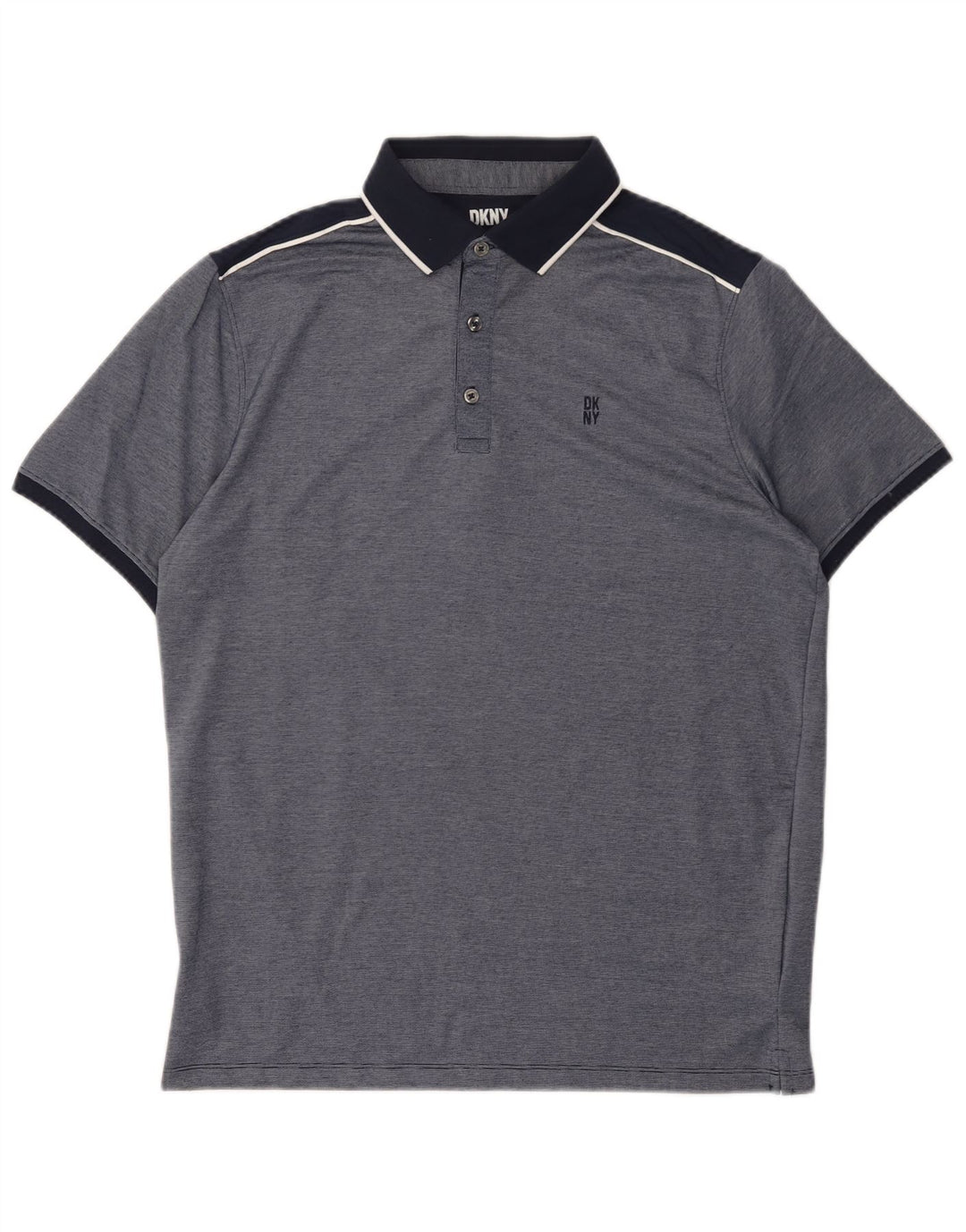 DKNY Herren-Poloshirt aus mittlerer marineblauer Baumwolle