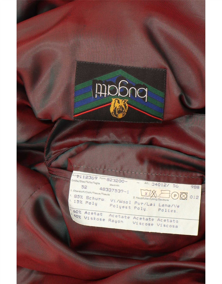 Bugatti Herrenmantel EU 52 XL Schwarze Wolle