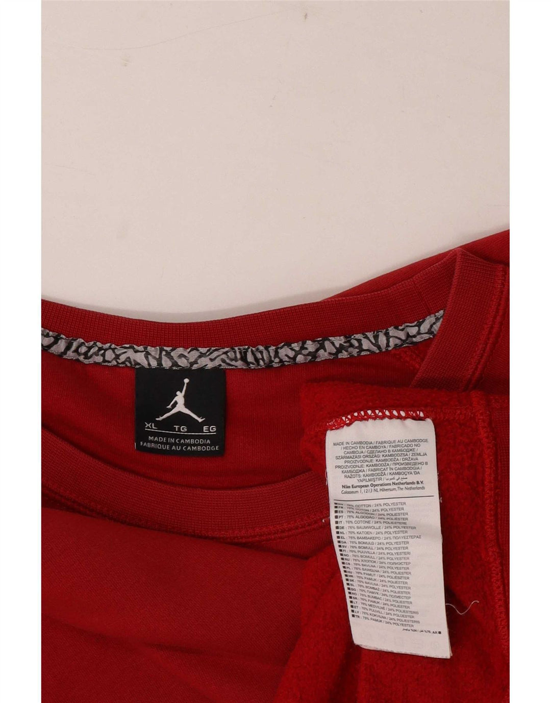 Jordan Herren Grafik-Sweatshirt-Pullover XL aus roter Baumwolle