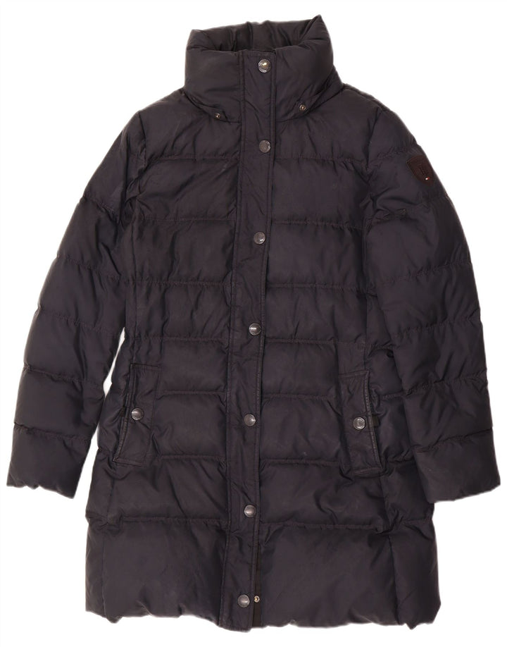TOMMY HILFIGER Womens Padded Coat UK 16 Large Navy Blue Polyester