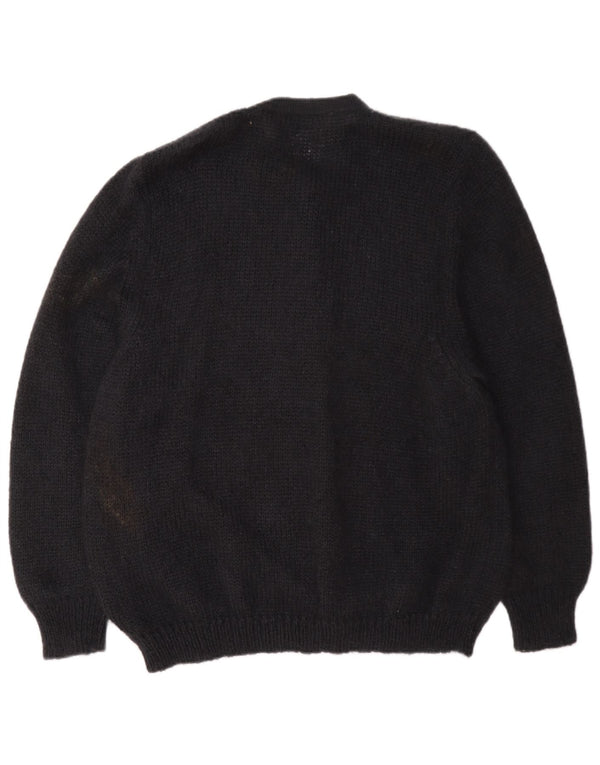 Oris Damen Strickjacke Pullover EU 48 2XL Schwarz geblümt