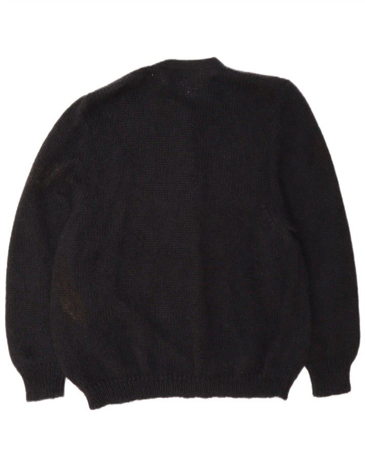 Oris Damen Strickjacke Pullover EU 48 2XL Schwarz geblümt