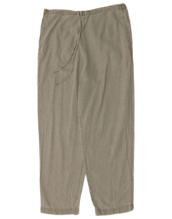 Marks & Spencer Womens Loose Fit Hose UK 12 Medium W32 Grünes Lyocell