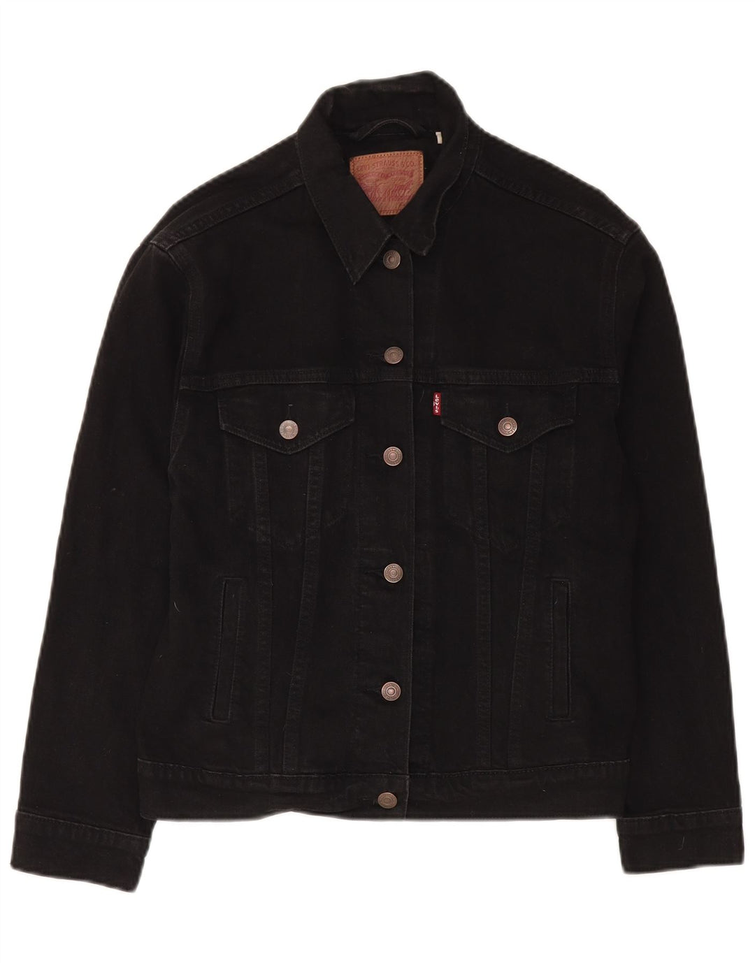 Levi's Womens Denim Jacket UK 14 Medium Black Cotton