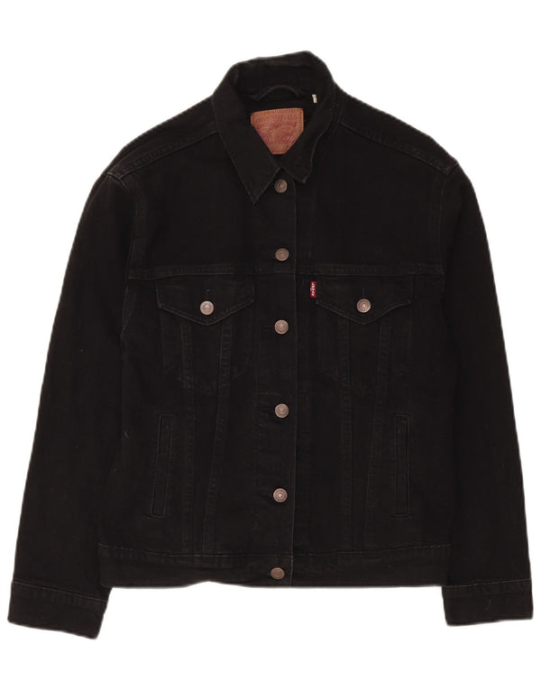 Levi's Womens Denim Jacket UK 14 Medium Black Cotton