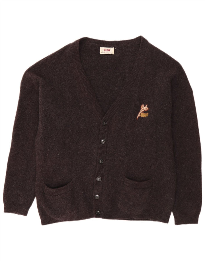 Sisley Herren-Strickjacke, groß, graue Schurwolle