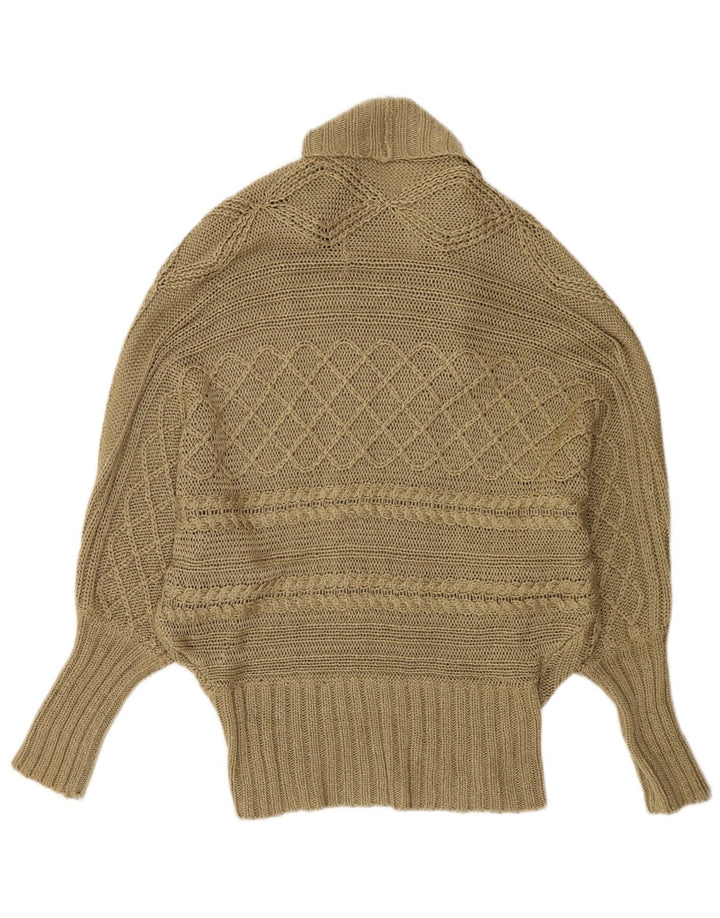 Zara Damen Fledermaus-Poncho-Strickjacke, Gr. 14, mittleres Khaki