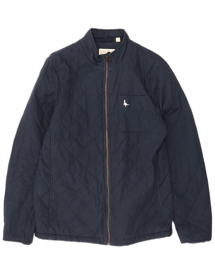 Jack Wills Herren-Steppjacke, UK 38, mittelmarineblaue Baumwolle