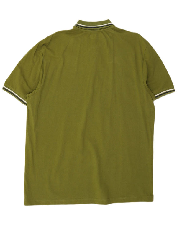 Kappa Herren Poloshirt 3XL Khaki gestreift