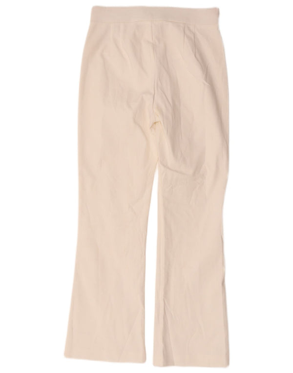 Zara Bootcut-Freizeithose für Damen, Größe S, W26, L26, weiße Baumwolle