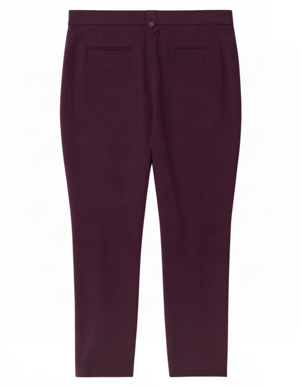 Phase Eight Damen Freizeithose UK 16 Large W34 L28 Burgund Geometrisch