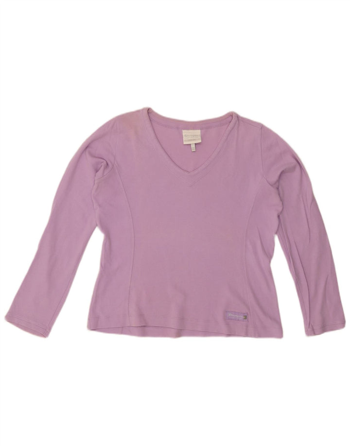 CHAMPION Damen Easy Fit Top Langarm UK 14 Medium Purple