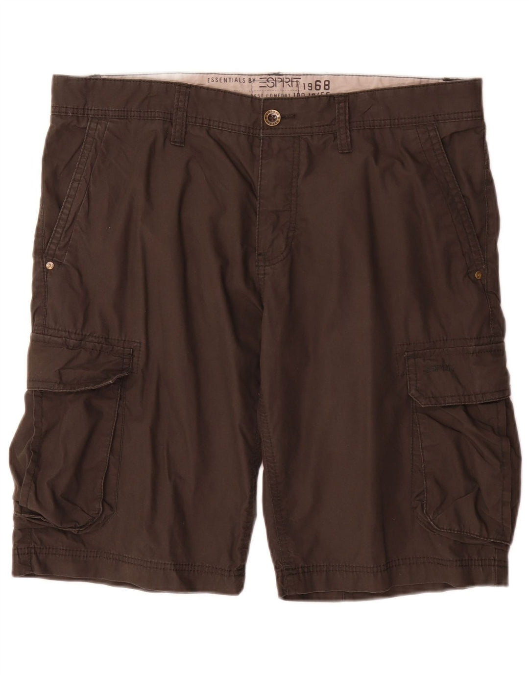 Esprit Herren Cargo-Shorts, Größe L, W36, Grau, Baumwolle