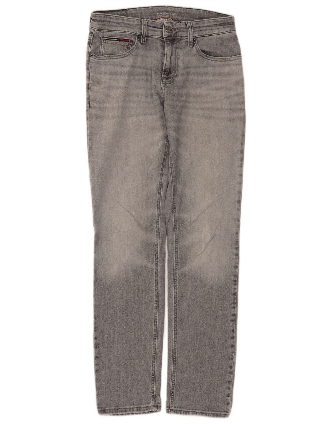 TOMMY HILFIGER Herren Scanton Slim Jeans W30 L32 Graue Baumwolle