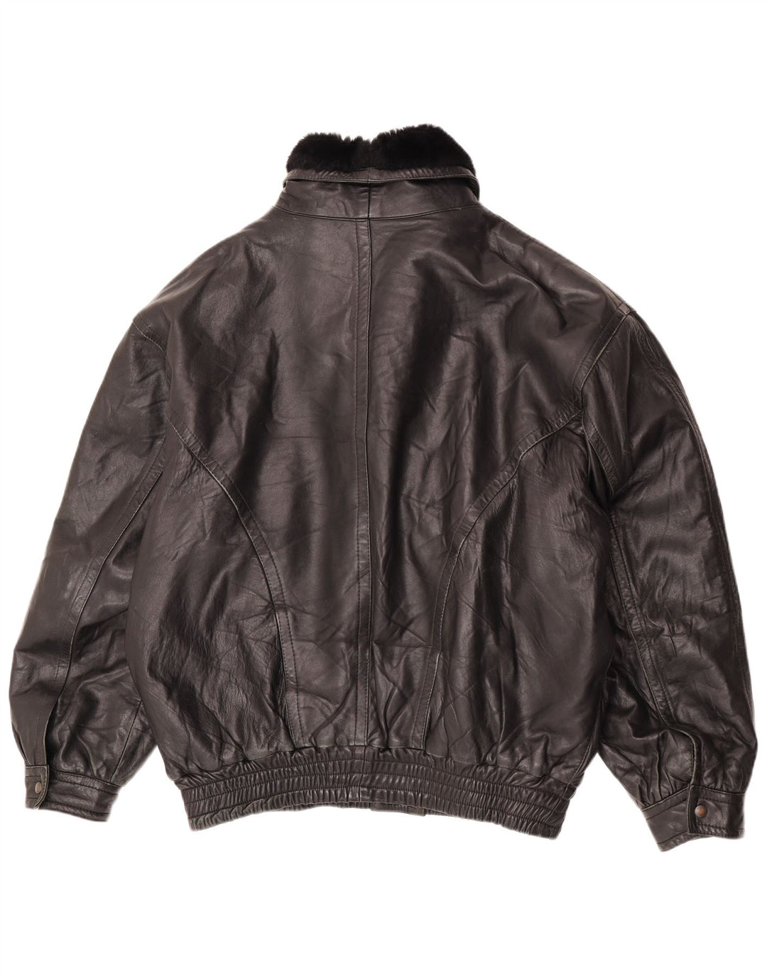 Vintage Herren Lederjacke UK 42 XL Schwarzes Leder