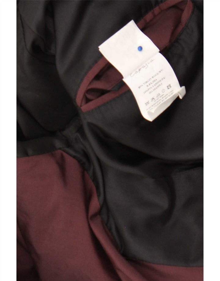 Vintage Damen Bomberjacke UK 16 Große schwarze Schurwolle