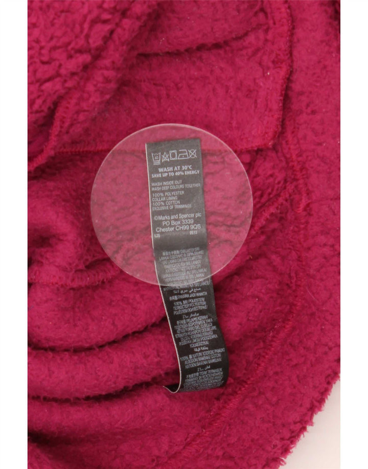 Marks & Spencer Damen Fleecejacke UK 14 Large Kastanienbraun Polyester