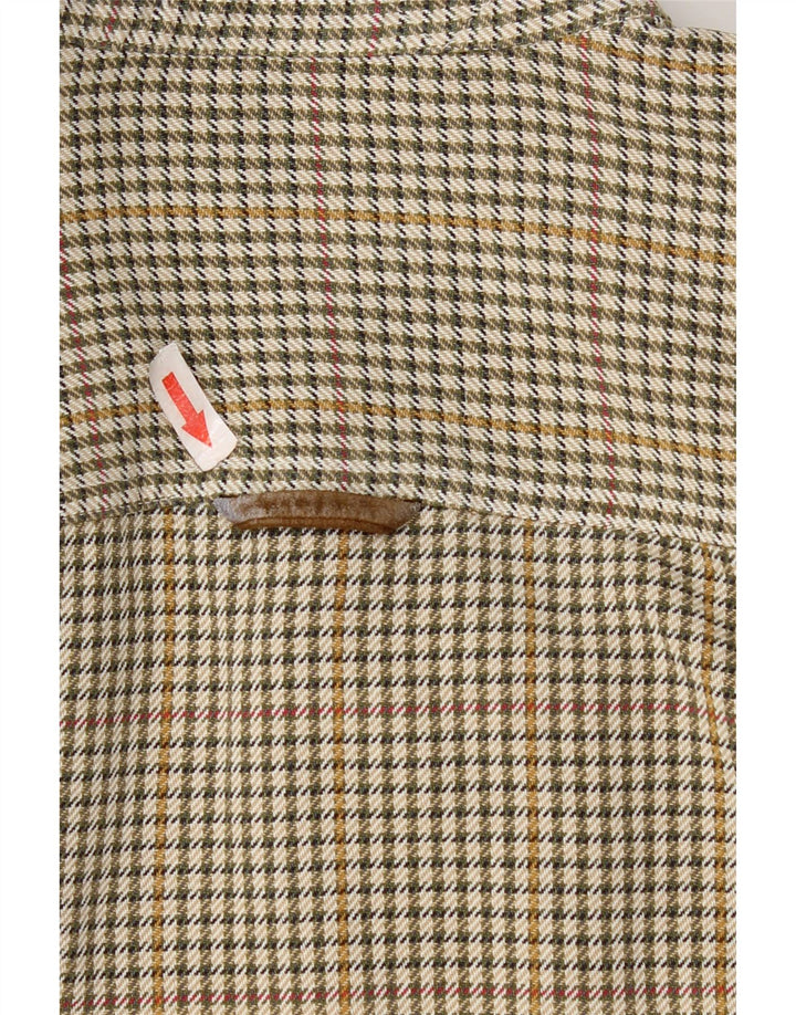 Orvis Herren-Flanellhemd aus mittelgrüner Hahnentritt-Baumwolle