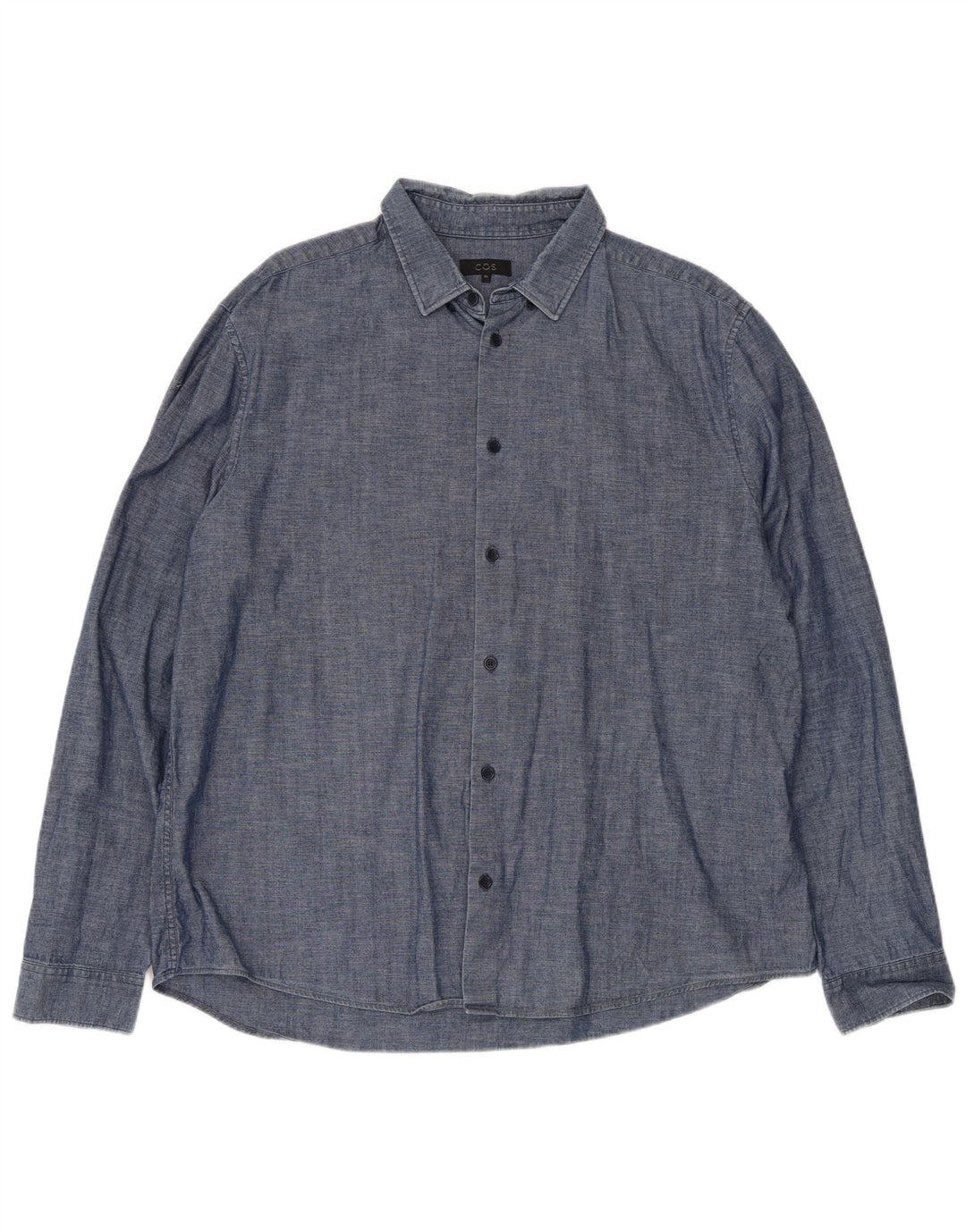Cos Herrenhemd XL Blau Baumwolle