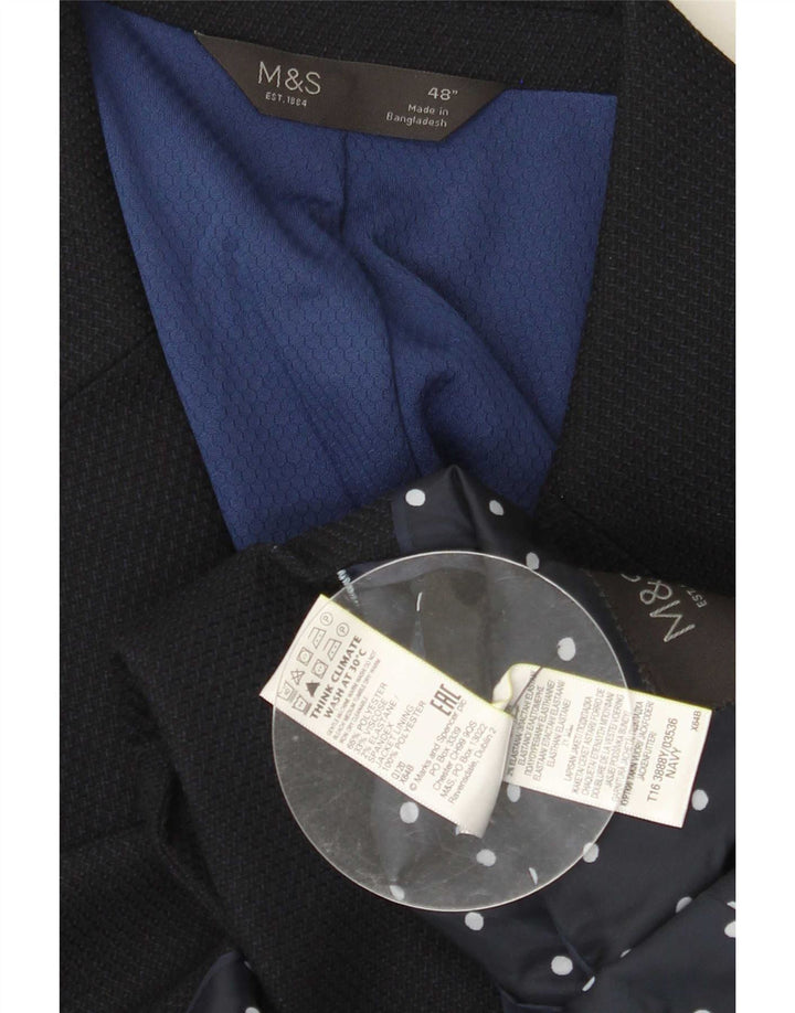 Marks & Spencer Herren-Blazer mit 2 Knöpfen, UK 48, 2XL, Marineblau, Polyester
