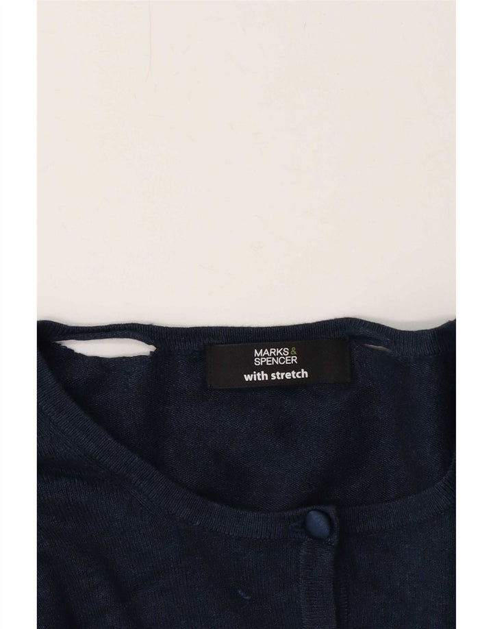 Marks & Spencer Damen-Cardigan-Pullover UK 12 Medium Navy Blue