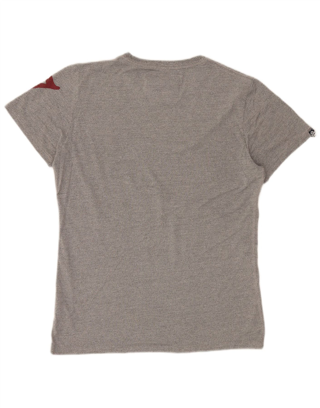 SUPERDRY Herren Grafik-T-Shirt-Oberteil aus mittelgrauer Baumwolle