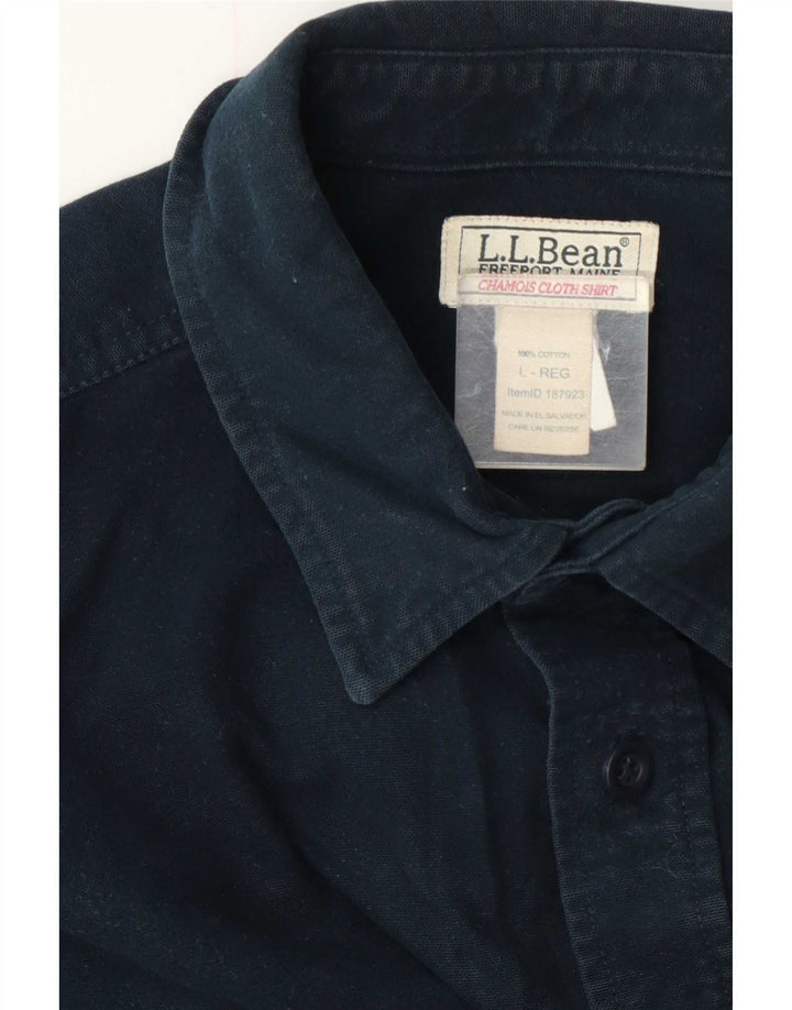 L.L.Bean Herren-Hemd, reguläre Passform, groß, marineblau, Baumwolle