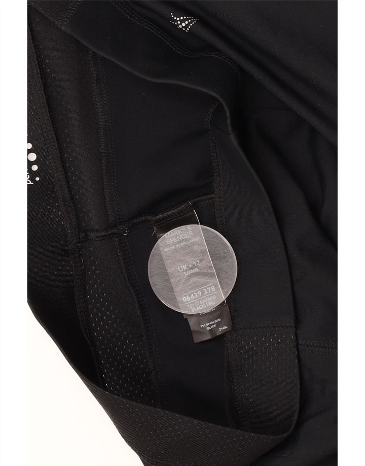 Marks & Spencer Damen Performance-Trainingshose UK 12 Medium Schwarz