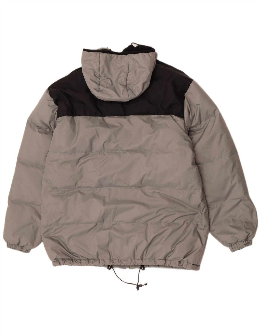 Gefütterte Herrenjacke mit Kapuze von Fishbone, UK 38, mittelgraues Colourblock-Nylon