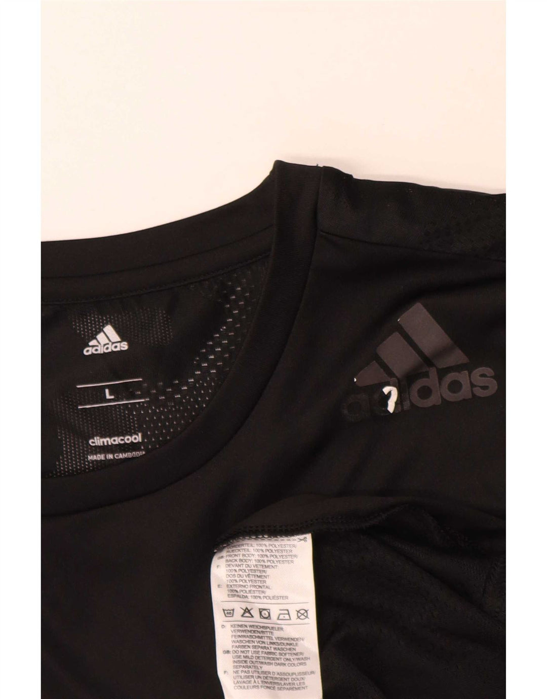Adidas Herren Climacool T-Shirt Top Large Schwarz Polyester