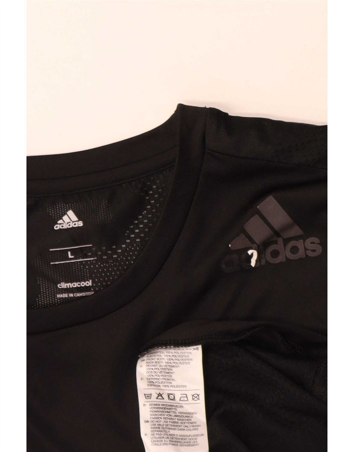 Adidas Herren Climacool T-Shirt Top Large Schwarz Polyester