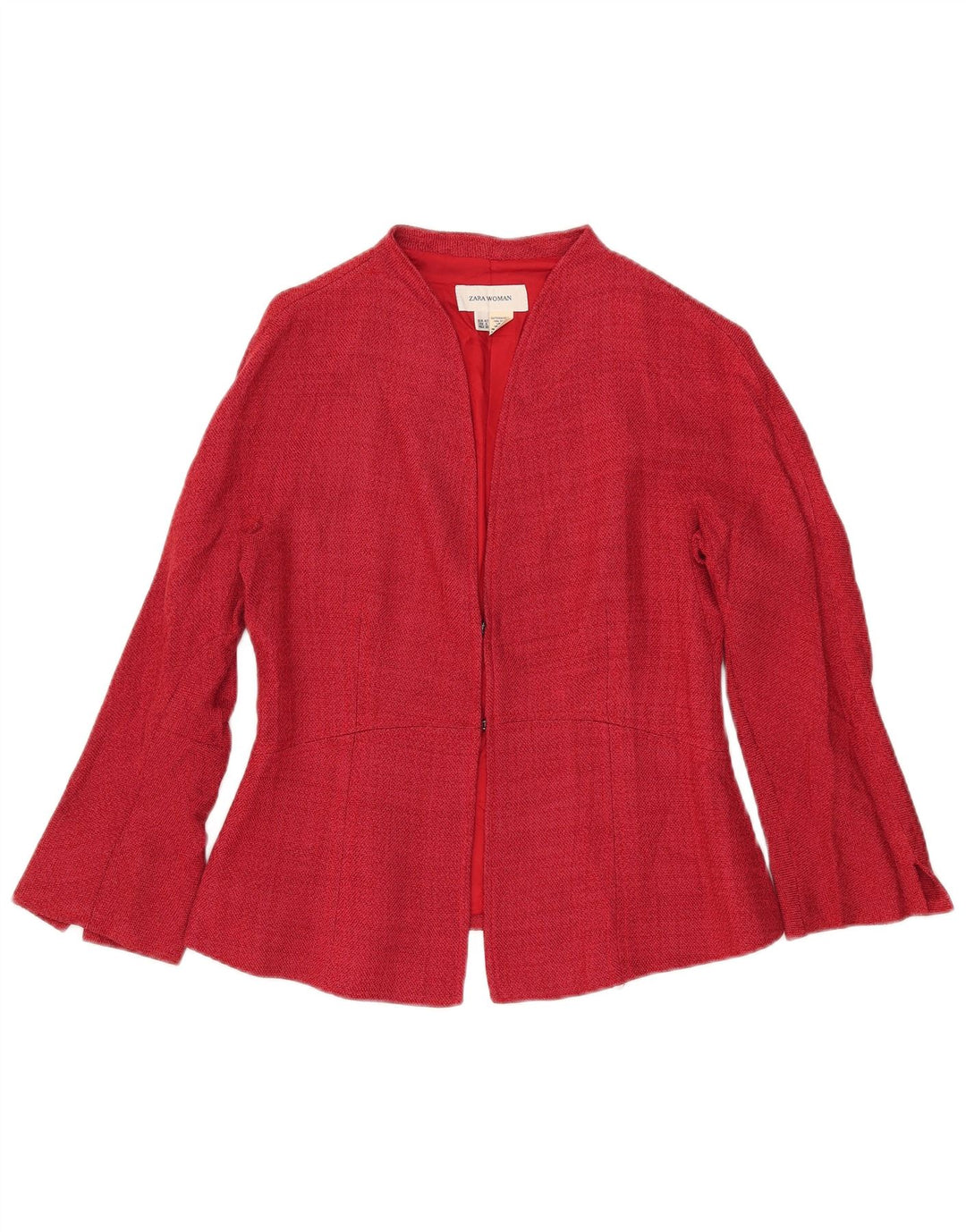 Zara Damen Blazerjacke EU 40 Mittelroter Rayon