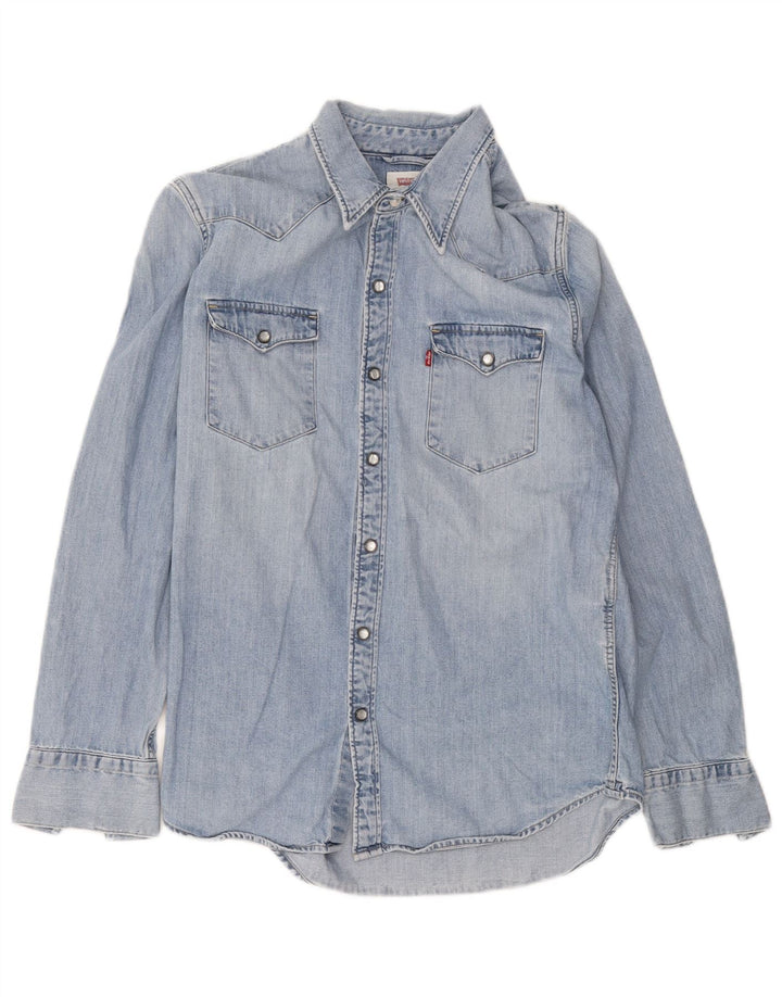 Levi's Herren-Jeanshemd aus mittelblauer Baumwolle