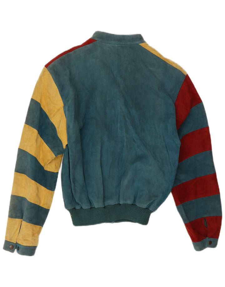 Vintage Damen Bomberjacke EU 36 Kleiner grüner Farbblock